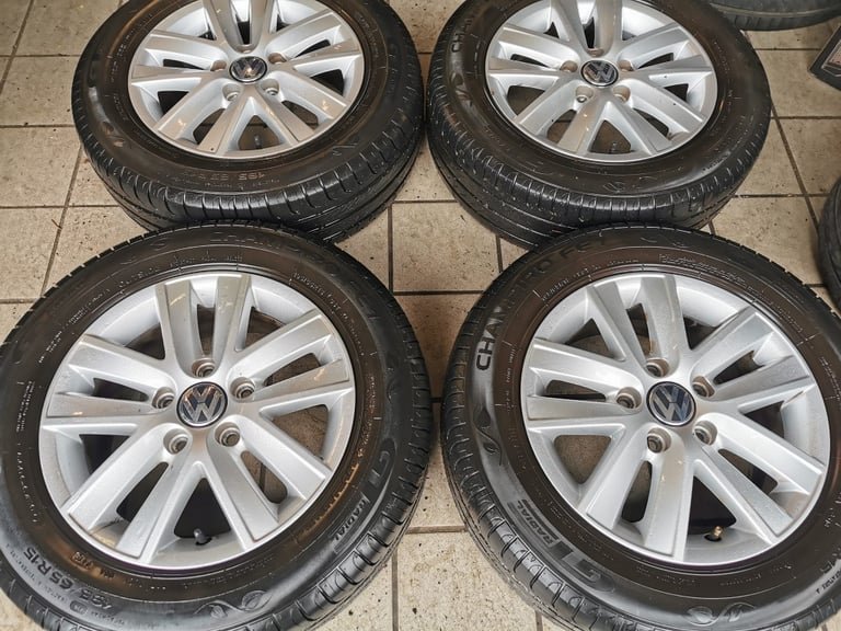 15" GENUINE VOLKSWAGEN CADDY HIGHLINE ALLOY WHEELS / TYRES