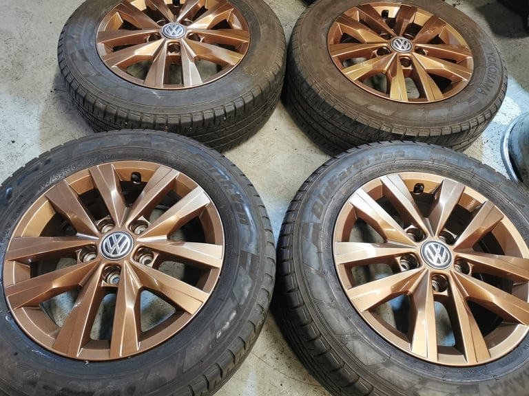 16" VOLKSWAGEN T5 / T6 CLAYTON ALLOY WHEELS / EXCELLENT TYRES