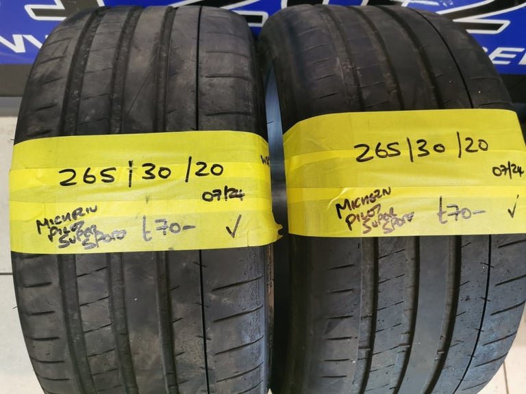 265 / 30 / 20 MICHELIN PILOT SUPER SPORT TYRES - TWO AVAILABLE