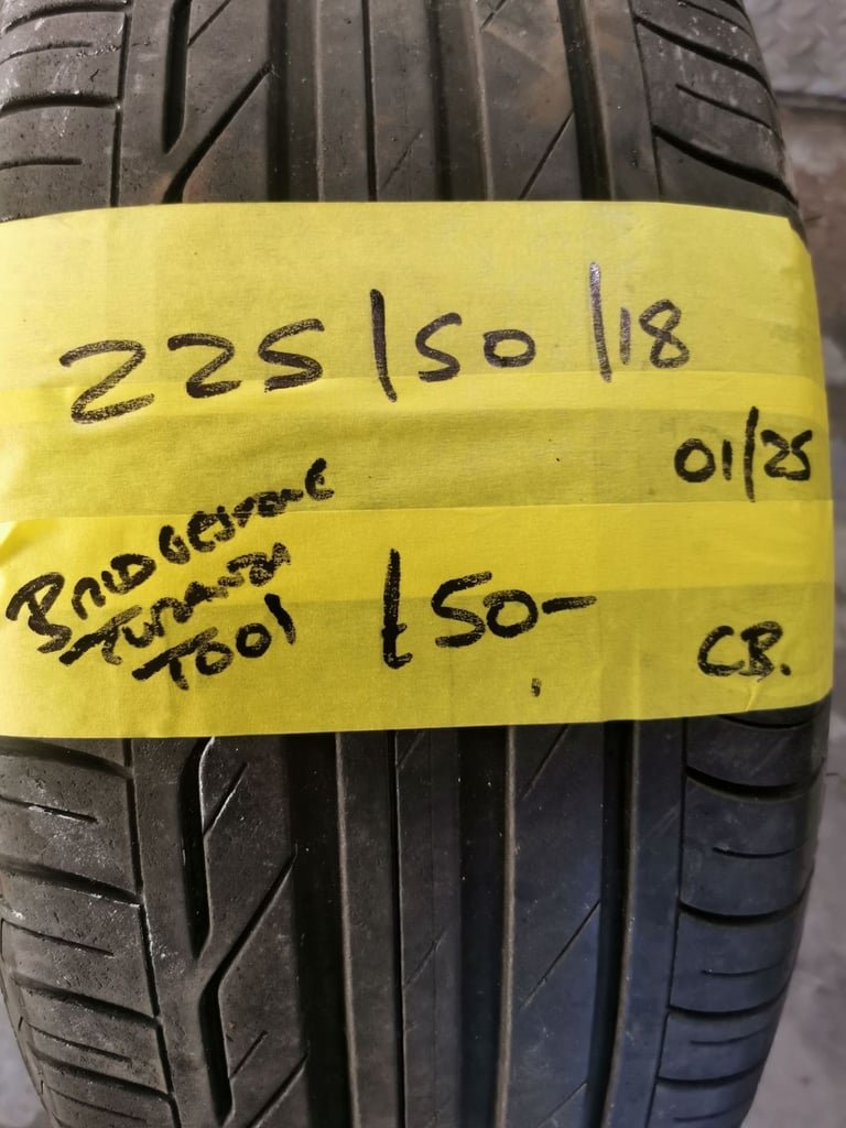225 / 50 / 18 BRIDGESTONE TURANZA T001 TYRE - FITTING AVAILABLE