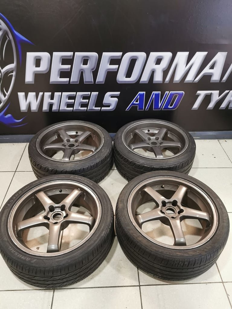 19" GENUINE R M 26 ALLOY WHEELS / TYRES - NISSAN SKYLINE - 5 X 114.3 FITMENT