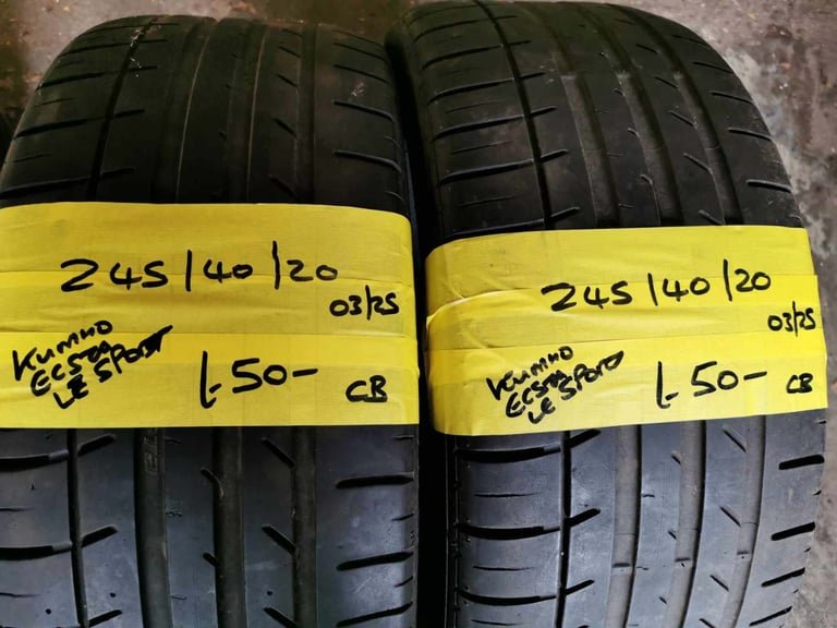 245 / 40 / 20 KUMHO ECSTA LE SPORT TYRES - TWO AVAILABLE