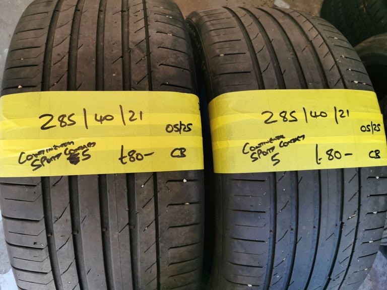 285 / 40 / 21 CONTINENTAL SPORT CONTACT 5 TYRES - TWO AVAILABLE