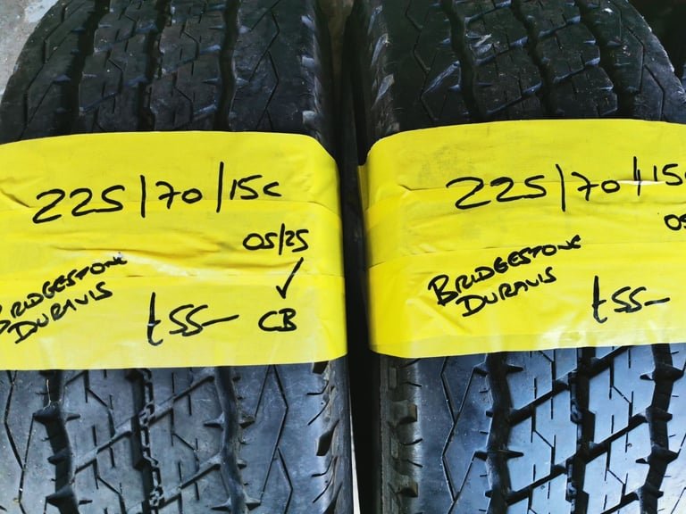 225 / 70 / 15 BRIDGESTONE DURAVIS TYRES - TWO AVAILABLE
