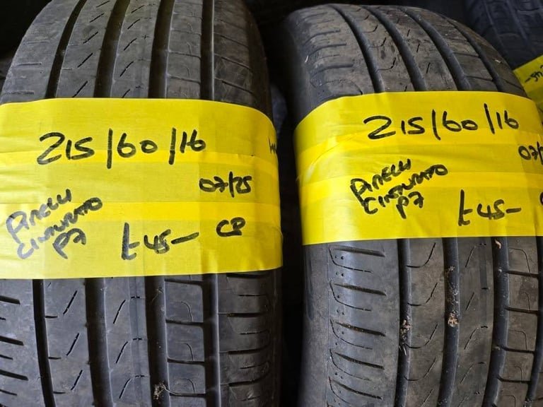 215 / 60 / 16 PIRELLI CINTURATO P7 TYRES - TWO AVAILABLE