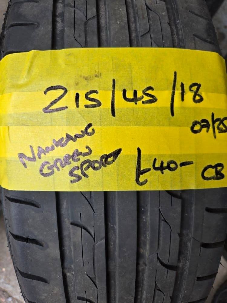 215 / 45 / 18 NANKANG GREENSPORT TYRE - FITTING AVAILABLE