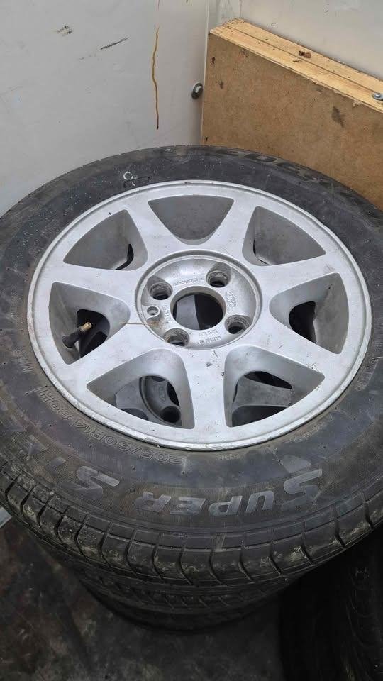 14" GENUINE FORD RS ALLOY WHEELS / TYRES
