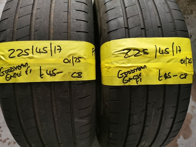 225 / 45 / 17 GOODYEAR EAGLE F1 TYRES - TWO AVAILABLE