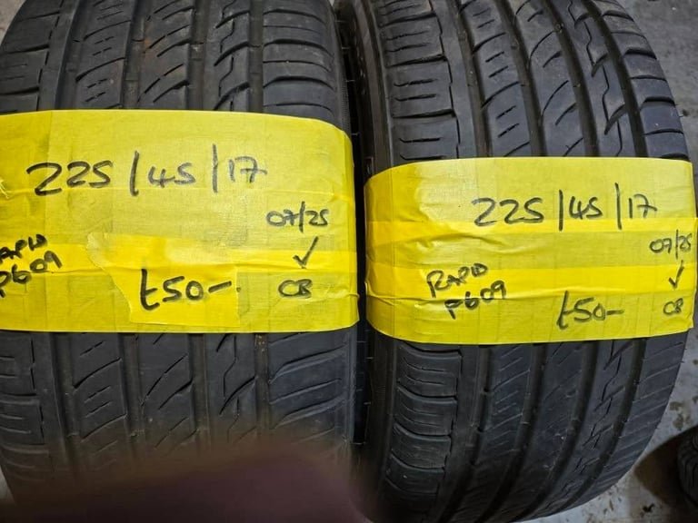 225 / 45 / 17 RAPID P609 TYRES - TWO AVAILABLE