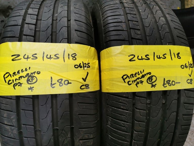 245 / 45 / 18 PIRELLI CINTURATO P7 RUN FLAT TYRES - THREE AVAILABLE