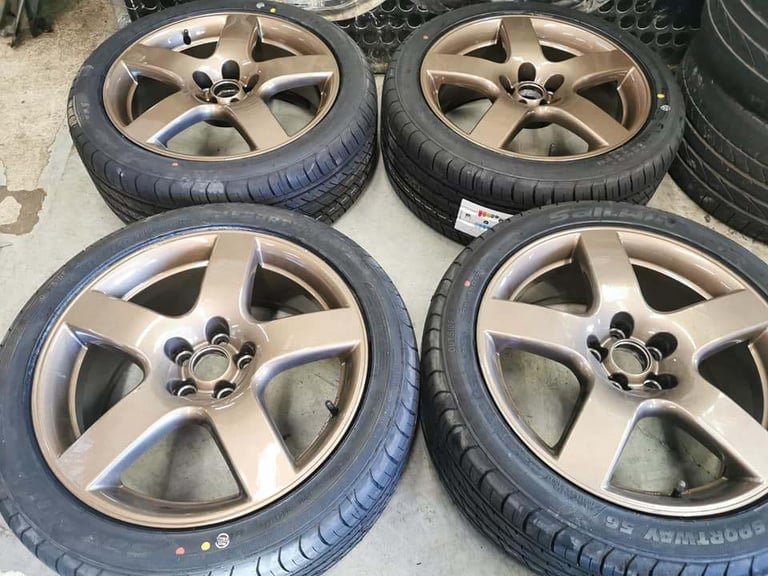 17" GENUINE VOLKSWAGEN SPORT ALLOY WHEELS / TYRES 5 X 100 FITMENT