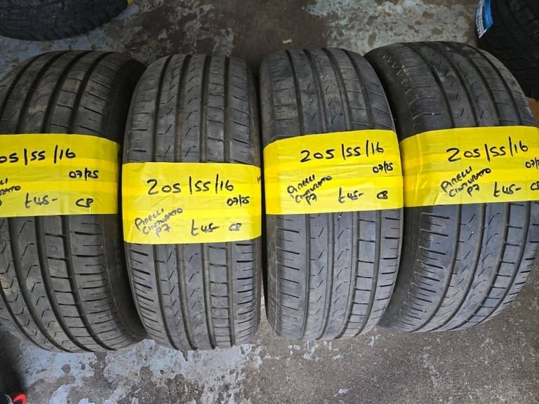 205 / 55 / 16 PIRELLI CINTURATO P7 TYRES - FOUR AVAILABLE