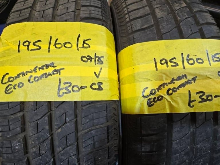 195 / 60 / 15 CONTINENTAL ECO CONTACT TYRES TWO AVAILABLE