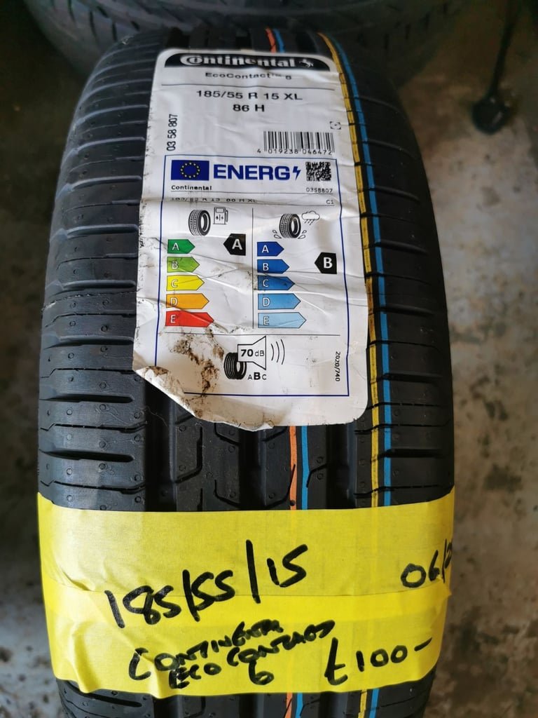 185 / 55 / 15 NEW CONTINENTAL ECO CONTACT 6 TYRE - FREE FITTING AVAILABLE