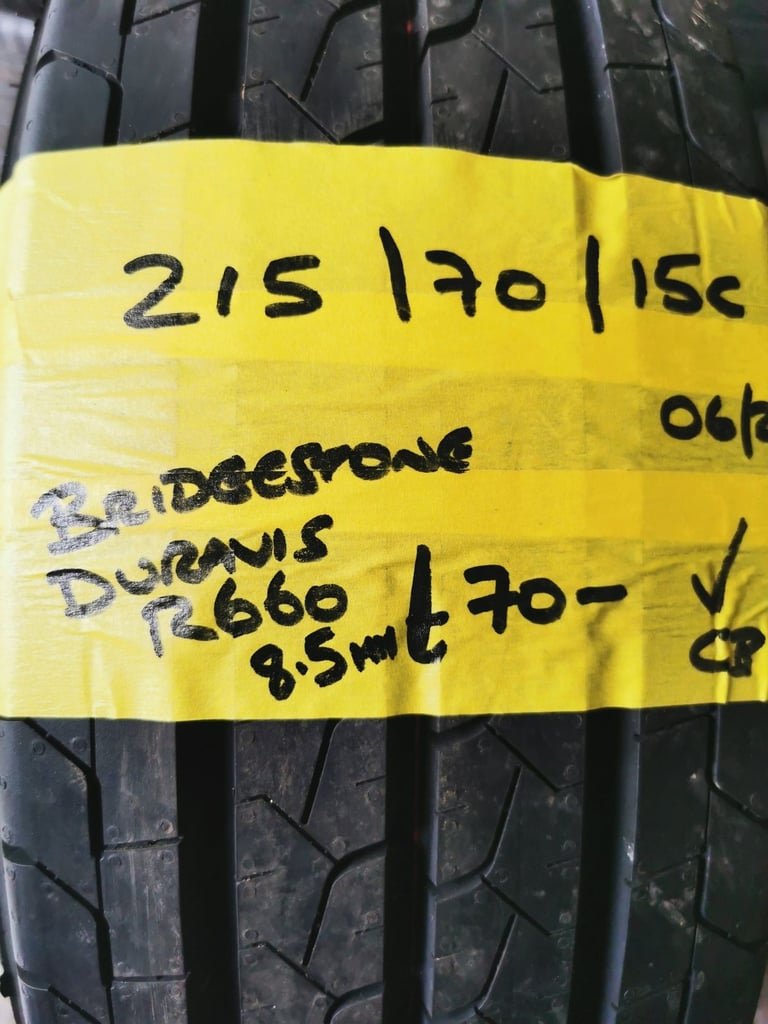 image-525.jpeg 215 / 70 / 15C BRIDGESTONE DURAVIS TYRE - AS NEW TREAD - Image 1