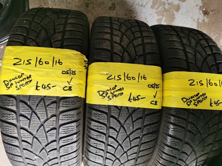 215 / 60 / 16 DUNLOP SP WINTER SPORT TYRES - THREE AVAILABLE