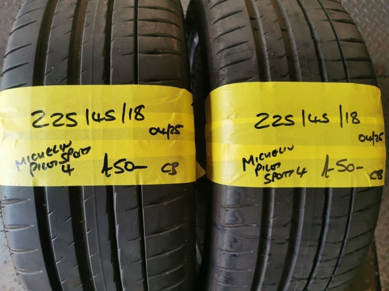 225 / 45 / 18 MICHELIN PILOT SPORT 4 TYRES - TWO AVAILABLE