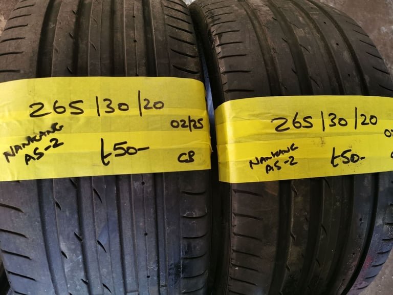 265 / 30 / 20 NANKANG AS 2 TYRES - TWO AVAILABLE
