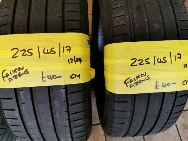 225 / 45 / 17 FALKEN AZENIS TYRES - TWO AVAILABLE