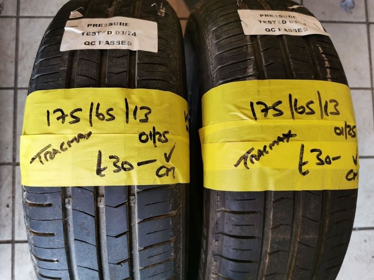 175 / 65 / 13 TRACMAX TYRES - TWO AVAILABLE
