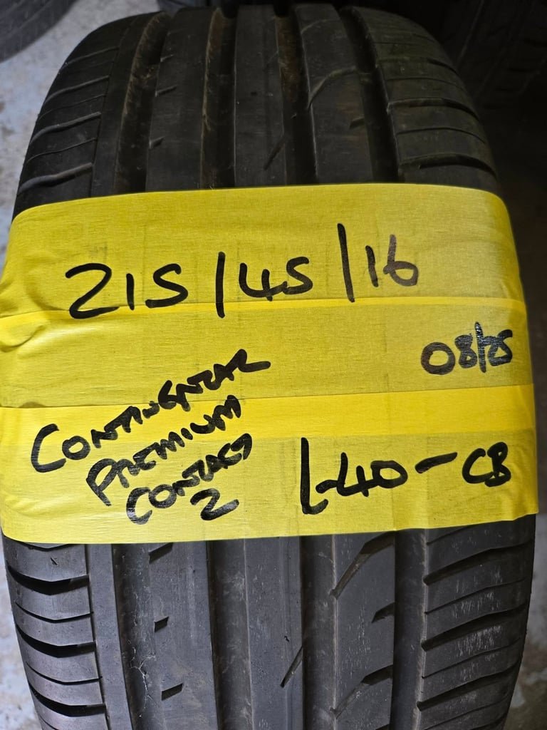 215 / 45 / 16 CONTINENTAL PREMIUM CONTACT 2 TYRE - FITTING AVAILABLE