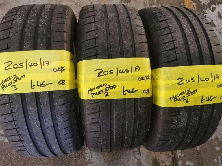 205 /40 / 17 MICHELIN PILOT SPORT 3 TYRES - THREE AVAILABLE