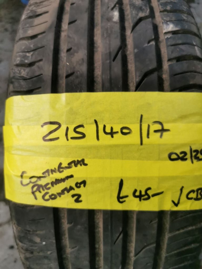 215 / 40 / 17 CONTINENTAL PREMIUM CONTACT 2 TYRE - FITTING AVAILABLE