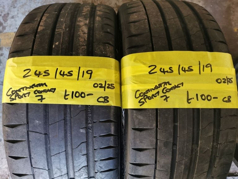 245 / 45 / 19 CONTINENTAL SPORT CONTACT 7 TYRES - TWO AVAILABLE