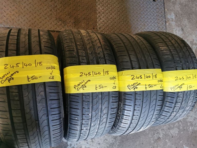 245 / 40 / 18 PIRELLI CINTURATO P7 TYRES - FOUR AVAILABLE