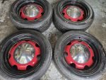 17" G P BANDED STEELS WITH MOON CENTRE CAPS  - 5 X 120 FITMENT  - VOLKSWAGEN T5 / T6 FITMENT