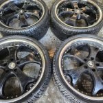 22" RANGE ROVER ALLOY WHEELS / TYRES - BLACK / POLISHED LIP