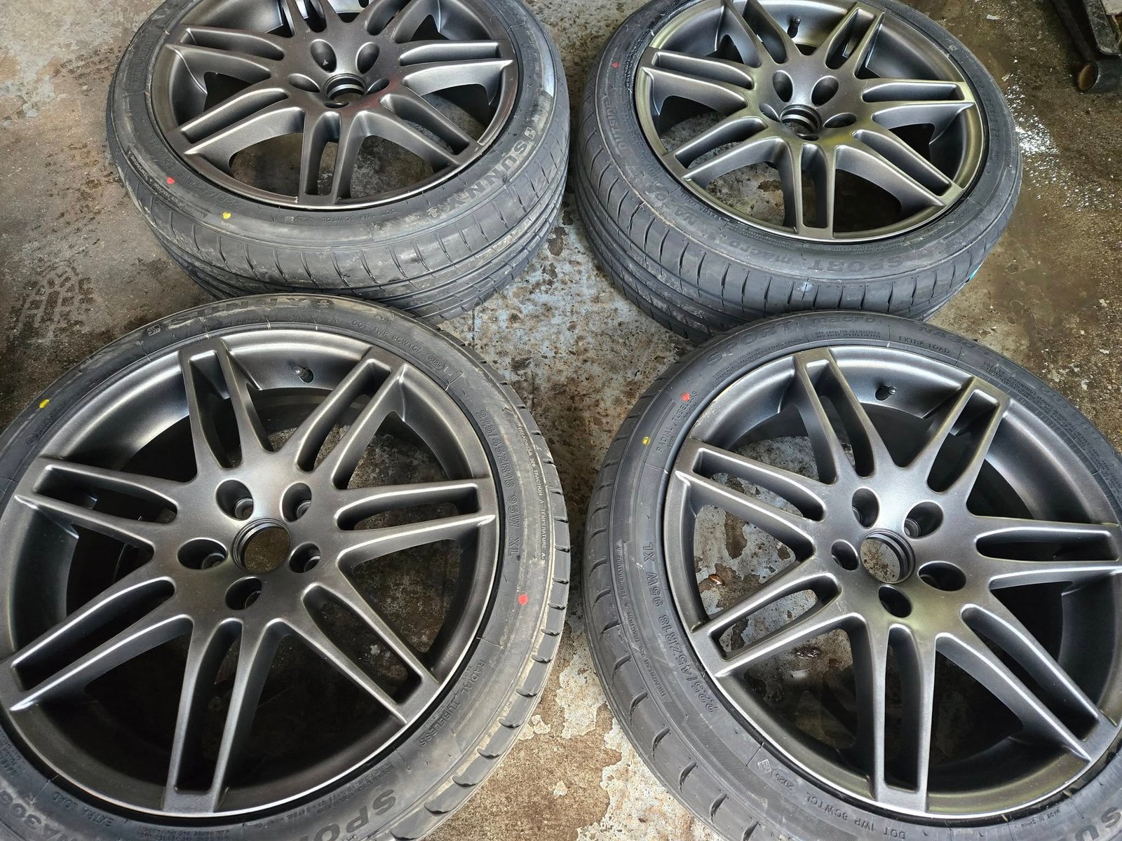 1 18" AUDI S LINE STYLE ALLOY WHEELS / NEW TYRES 5 X 112 FITMENT - Image 1
