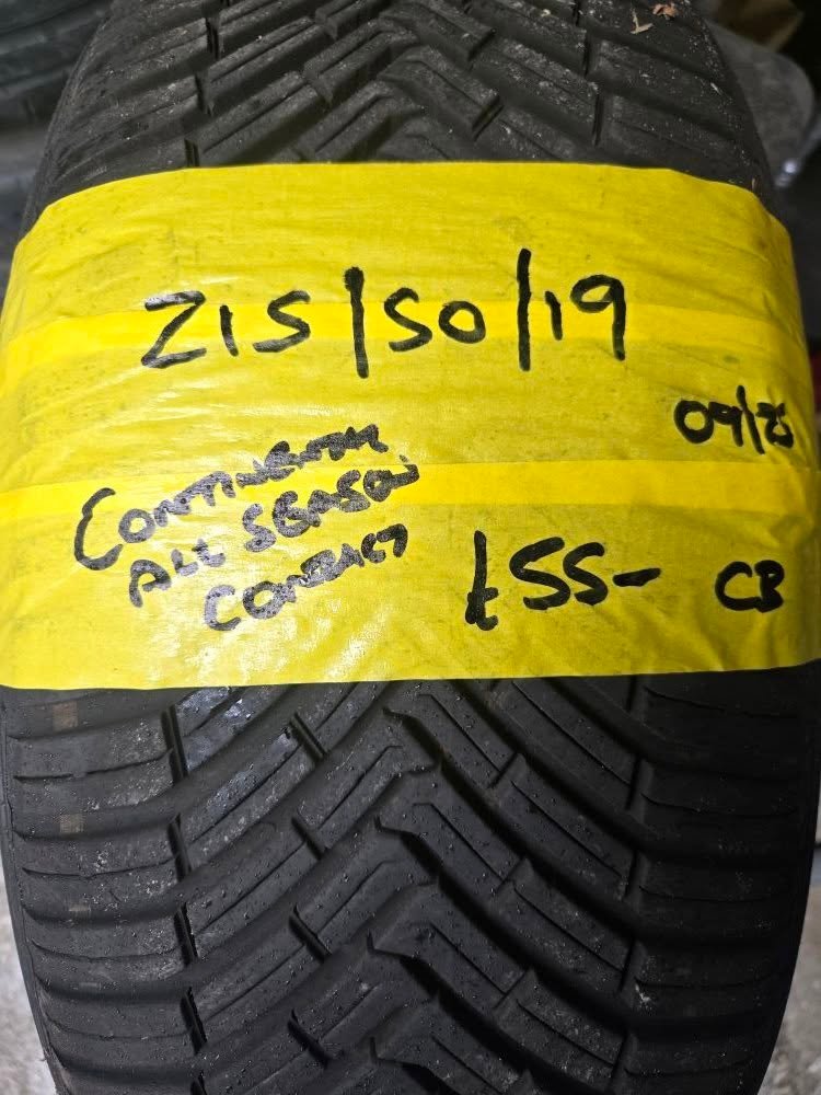 215 50 19 CONTINENTAL ALL SEASON 215 / 50 / 19 CONTINENTAL ALL SEASON CONTACT TYRE - Image 1