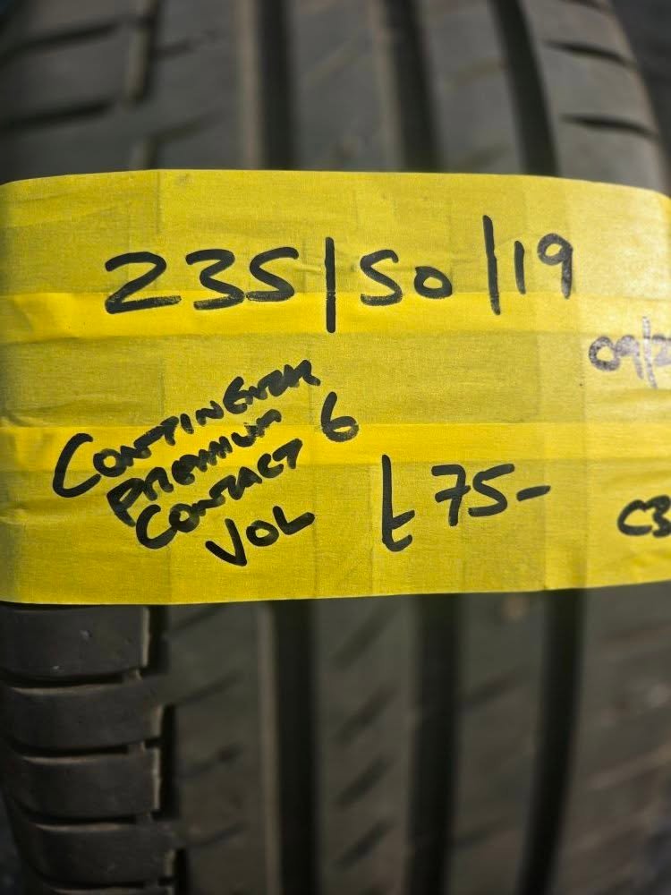 235 50 19 CONTINETAL 235 / 50 / 19 CONTINENTAL PREMIUM CONTACT 6 TYRE VOL - VOLVO FITMENT - Image 1