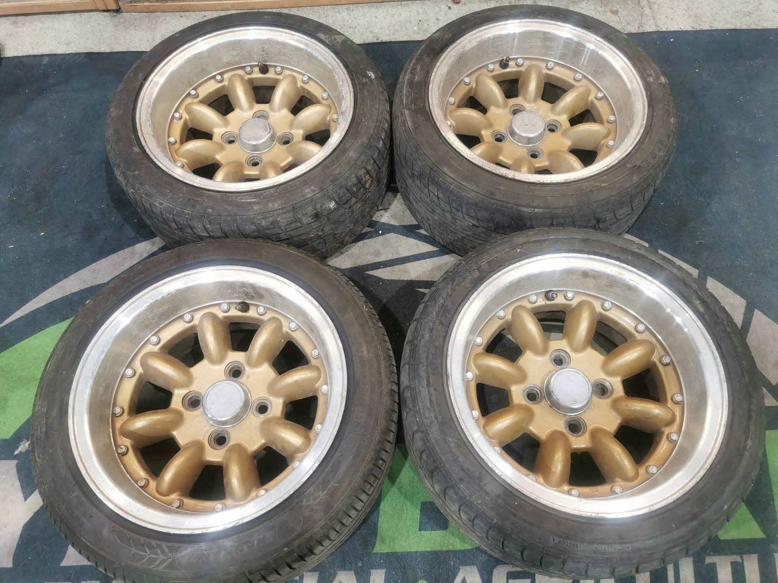 1-10.jpg 13" MINI SUPERLIGHT ALLOY WHEELS / TYRES - 7 X 13 - Image 1